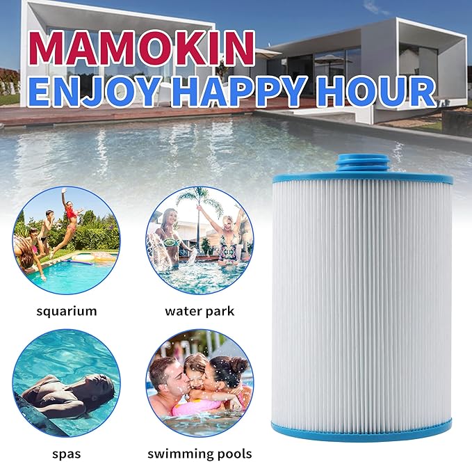 PWW50 Spa Filter, Replaces 6CH-940，Filbur FC-0359, 817-0050, 25252, 03FIL1400, PWW50P3(NOT PWW50P4), (1 1/2" Coarse Thread), Waterway Front Access Skimmer, SAE Thread Hot Tub Filter 2 Pack