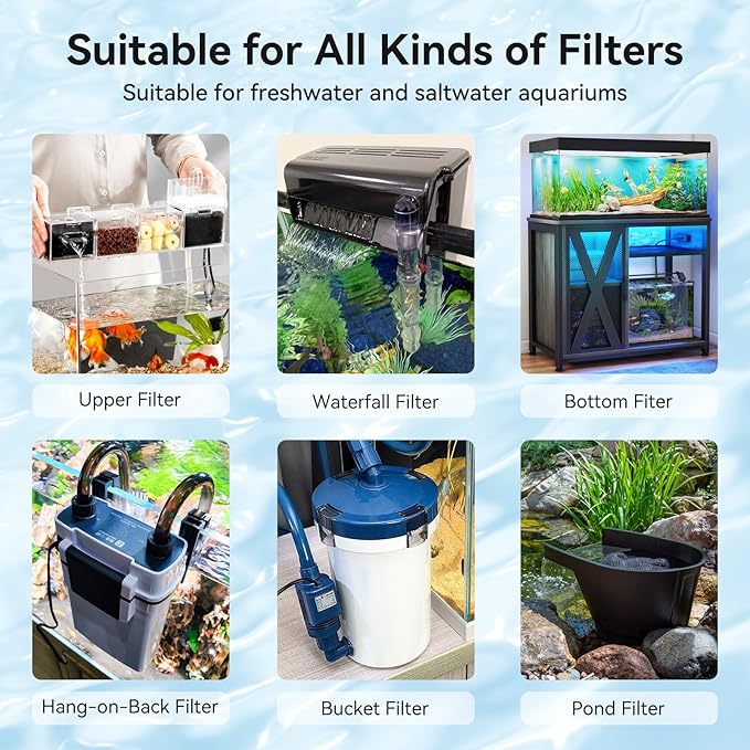 Aquarium Filter Sponge Pad, Filter Media Foam Sponges, Filter Accessories for Fish Tanks and Ponds (18.5"x18.5"x1.6", 35PPI, 2 Pack)