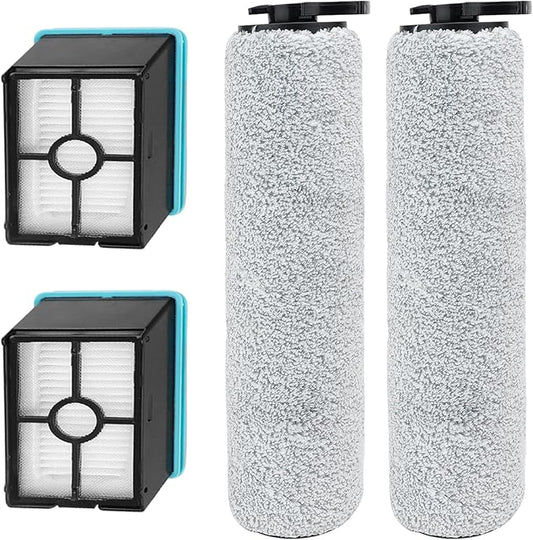 3881 Replacement Roller Brush Filter for Bissell Crosswave HF2/3845N/3831 Floor Scrubber Vacuum, for Bissell Crosswave Replacement Parts, 2 Roller Brush Replacement 2 HEPA Filter