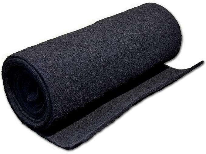 Carbon Fine Filter Media, 3/8" Thick, 12" x 120" Roll, Perfect for Aquariums, Ponds or Water Gardens, Made in USA
