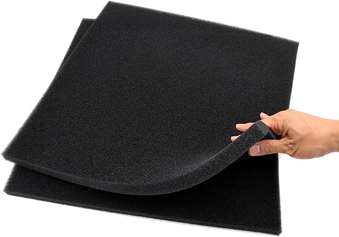 Aquarium Filter Bio Sponge Pad, Foam Sponges Filter Media, Cut fit it Filter Accessories for Fish Tanks and Ponds (18"x18"x0.8" (50PPI) 2 Pack)
