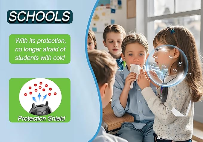 Portable Air Purifier– Wearable Personal Ionizer for Cleaner Air Necklace, Compact & Rechargeable, Ideal for Travel, Office, and Outdoor Use – 120 million Ions