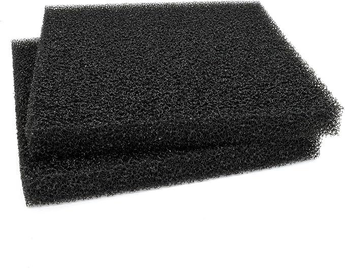 ALEGI 2 Pieces Aquarium Filter Foam Sponges Pad 20 PPI, Fish Tank Bio Sponge Coarse Sheet Filter Media Pad, Cut-to-Size Foam for Pet Filters