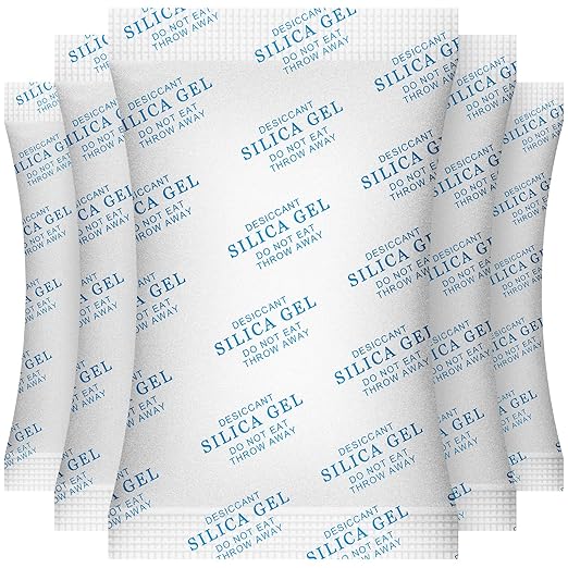 O2frepak 50Gram(20Packets) Food Grade Moisture Absorbers Silica Gel Packs Desiccant for Storage,Food Safe Dessicant Silica Gel Packets for Moisture Storage Control
