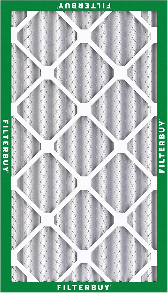 Filterbuy 14x25x4 Air Filter MERV 8 (MPR 700) Dust Defense Replacement (2-Pack), Electrostatic Pleated HVAC AC Furnace Filters, Made in USA (Actual Size: 13.88 x 24.88 x 3.63)