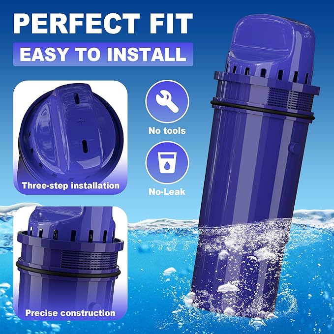 Water Filter Replacement for PUR Pitchers & Dispensers, CRF-950Z, PPF900Z, PPF951K, 4-in-1 Filter System, Reduce Chlorine, PFOA and PFOS, Odor, 6 Pack,By NUTTUTO