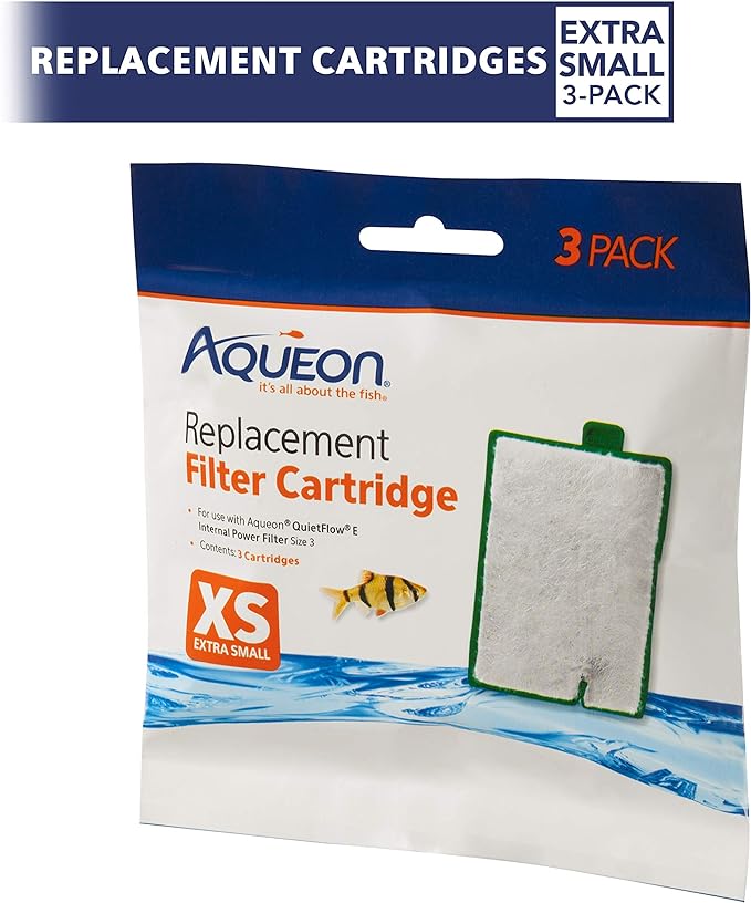 Aqueon Aquarium Fish Tank Replacement Filter Cartridges Extra Small - 3 pack