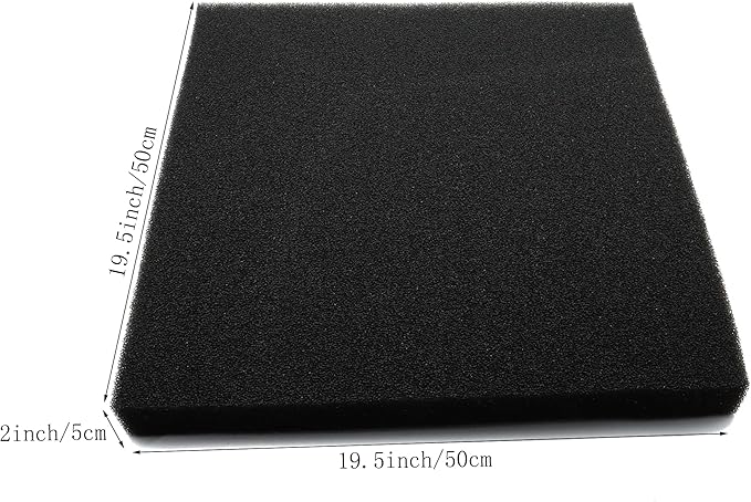 ALEGI Aquarium Filter Sponge, Biological and Mechanical Sponge Filter Pad for Fish Tank (19.5" x 19.5" x 2")
