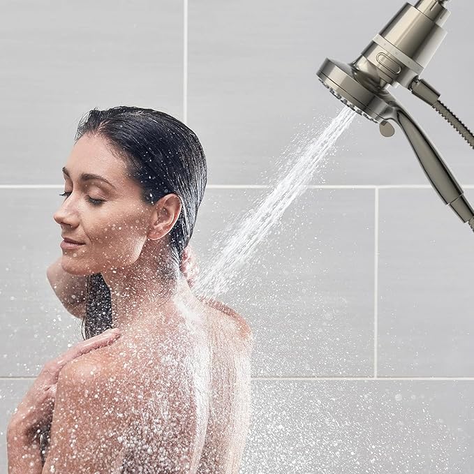 Filtered Shower Head with Handheld, Magnetic Docking System, High Pressure Handheld Shower Head with KDF Filter for Hard Water, 6 Spray Modes, Easy Installation – BNP