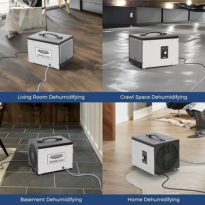 ALORAIR 70 PPD Crawl Space Dehumidifier, Crawlspace Dehumidifiers Commercial Dehu for Home and Basements, Compact, Portable, Auto Defrost, Memory Starting, cETL, 5 Years Warranty