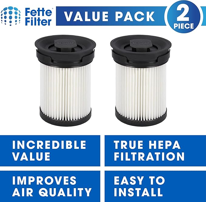 Fette Filter - Fine Dust Vacuum Filter Compatible with Miele TriFlex HX1 FSF Cordless Stick Vacuum Cleaners Series - Pack of 2