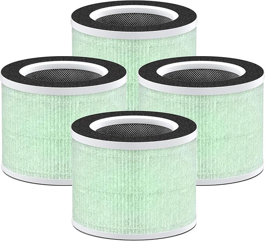 Nispira RP-AP088-F1 RP-AP088 Replacement Filter for RENPHO Air purifier RP-AP088W RP-AP088-F2 H13 4-in-1 HEPA Activated Carbon, 4 Packs