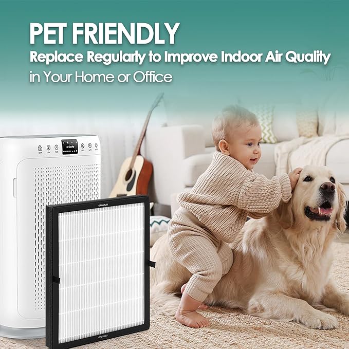 3-Pack E-200 Filter Replacement Kit Compatible with LUNINO Air Purifier Replacement Filter DSHAAPO04FE for LUNINO Air Purifier E-200, 3-in-1 Filtration, 3 High-Efficiency Filter & 9 Aromatherapy Pad