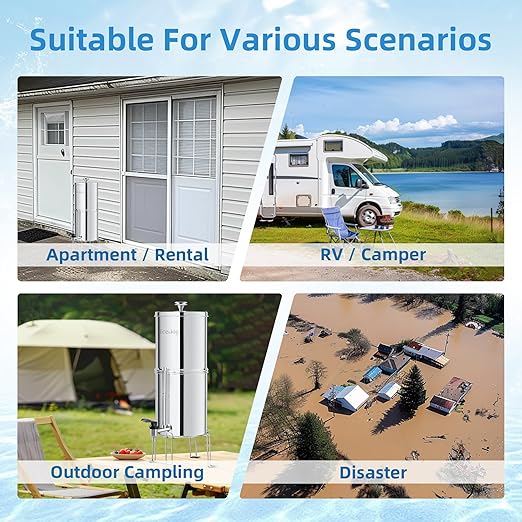 IceJoy Carbon Rods (2 PACK) for Gravity Water Filtration System - Replacement for Berkey® BB9-2® Black Filters, Berkey® Gravity Water Filter System and Other Filter System NSF/ANSI 42 Certification