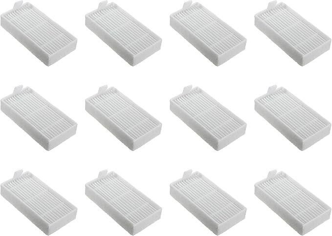 12 PK Nispira HEPA Replacement Filter Compatible with i-life ilife Model V3s, V3s Pro, V5 and V5s Pro Robot Vacuum Cleaner
