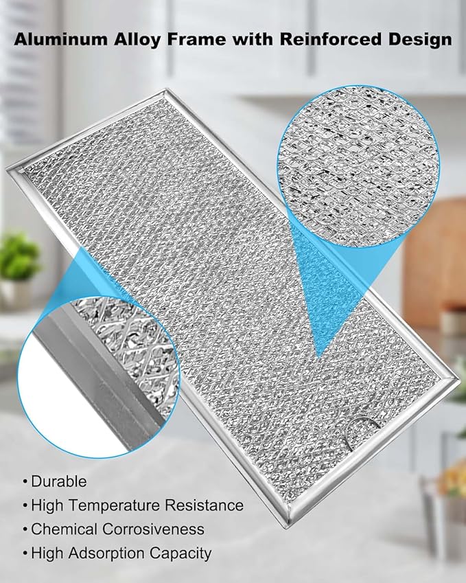 2 Pcs Microwave Grease Filter Fit for GE JVM6175SF1SS, JVM6175SK1SS, JVM6175SK2SS, JVM6175SK3SS