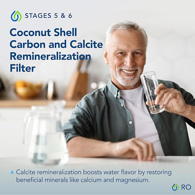 Kind Water 6-Stage Reverse Osmosis Drinking Water System with Chrome Faucet (Chrome)