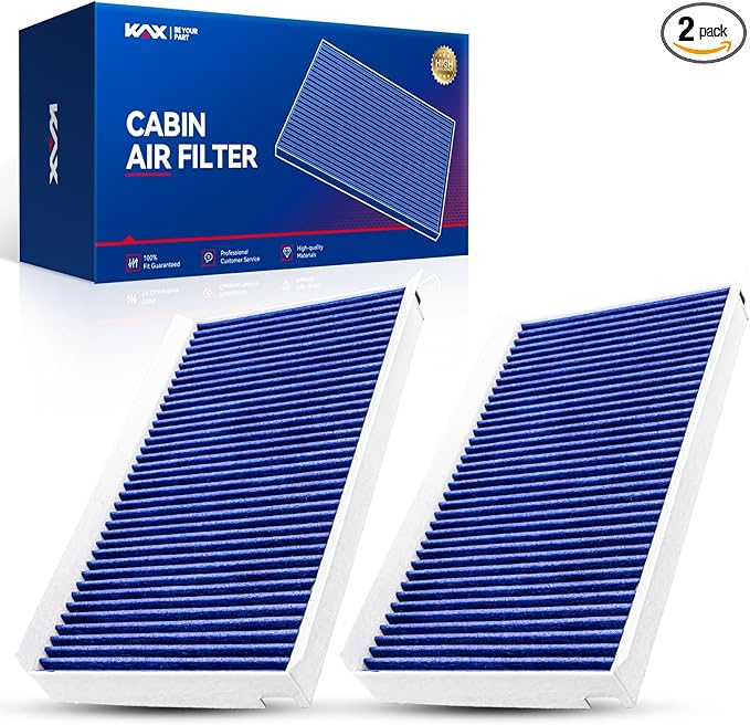 KAX Premiun Cabin Air Filter CF10103 Replacement for BMW 528i(2008-2011), 530i,525i（2004-2007), 650i/550i/M5(2006-2010), Strong Adsorption w/Upgraded Activated Carbon,Pack of 2