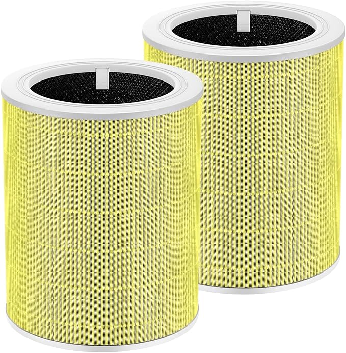 Core 600S Pet Care Replacement Filter for LEVOIT Core 600S Air Purifier, 3-in-1 HEPA Filter, High-Efficiency Activated Carbon for Pets Lover, Compared to Part #Core 600S-RF-PA, 2 Pack, Yellow