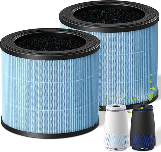 AP005C HEPA Air Filter Replacement for AP005C Air Purifiers, 4-in-1 Filtration for Pets Dander Dust Pollen Smoke Odors, 2-Pack