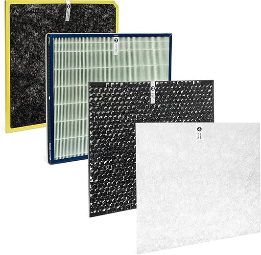 Rabbit Air, A3 Air Purifier Filter Replacement for Model SPA-1000N Filter Kit, Includes Activated Carbon and HEPA Filter Replacement for Home Air Purifier - (Odor Remover Customized)