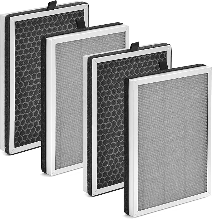 JF 260 Replacement Filter Compatible with Jafanda Air Puri-fier Filter JF260, 3-Stage Filtration with H13 HEPA and Activate Carbon, Fit for Part# JF260-RF, 4-Pack