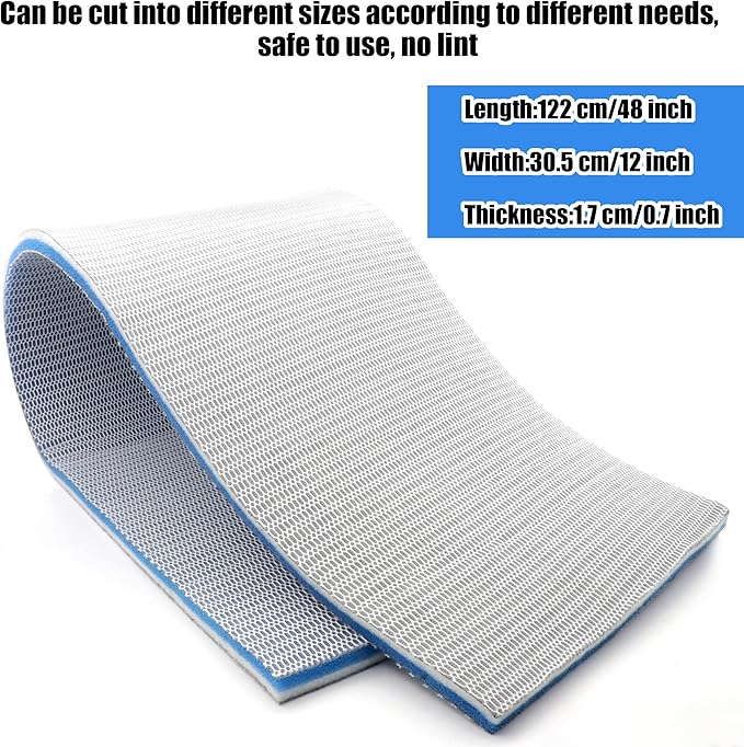 48x12 inch Sponge Aquarium Filter Media Accessories Cuttable 8-Layer Fish Tank Canister Filters Supplies Filter Floss for Aquariums Fish Tank Accessories Aquarium Sponge Filter