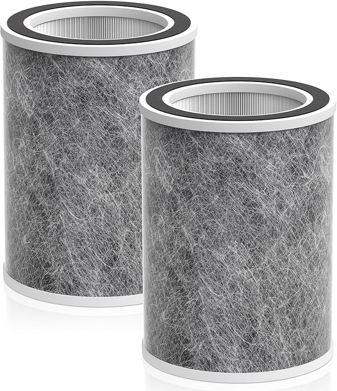 HP202 Replacement Filter Compatible with Shark HP201, HP202, HP302 UA205, AP1000 and for Shark HC501, HC502 Air Purifier MAX, 3-in-1 H13 Grade True HEPA Filter, Part # HE2FKBAS HE2FKBASMB, 2 Pack