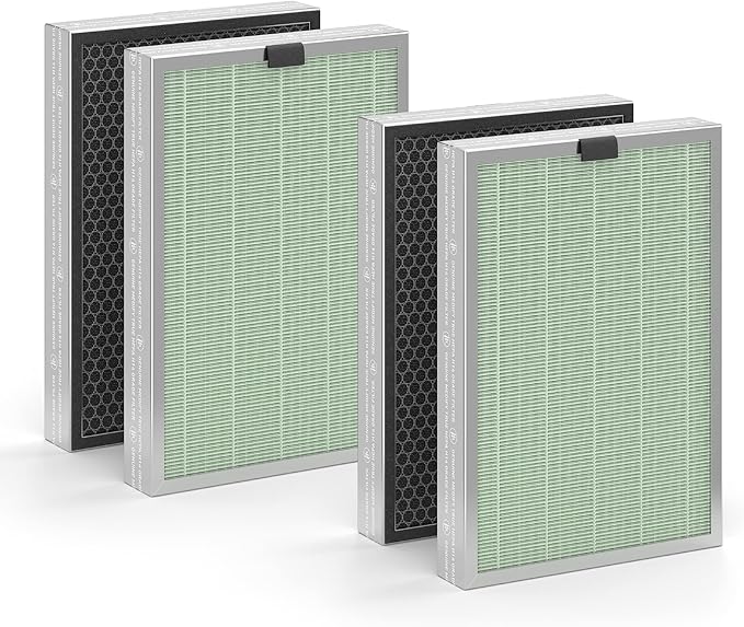 Medify MA-125 Genuine Replacement Filter | for Allergens, Wildfire Smoke, Dust, Odors, Pollen, Pet Dander | 3 in 1 with Pre-filter, HEPA H14, and Activated Carbon | Removal to 0.1 Microns | 2-Pack