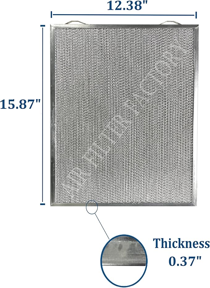 Air Filter Factory Aluminum Filter 203371, 136388 Replacement For Honeywell F50A, F50E HVAC Furnace EAC Aluminum Mesh Pre-Filters 12-3/8" x 15-3/4" x 3/8" 2-Pack