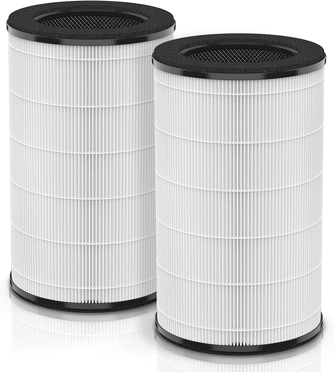 [UPGRADED] AP-PET35-WT AP-T30FL Replacement Filter Compatible with HoMedics Air Pu-rifier Filter, Replacement AP-T30 AP-T30WT AP-PET35 AP-PET35-WT, Part# AP-T30FL AP-PET35FL w/True HEPA, 2-Pack