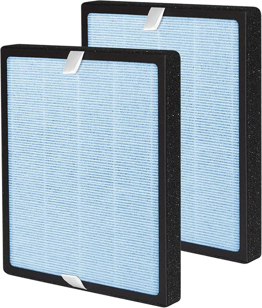 M11 Replacement Filter Compatible with HIMOX M11 Air Purifier, 2-in-1 H13 True HEPA 3-Stage Filtration Activated Carbon, 2 Pack