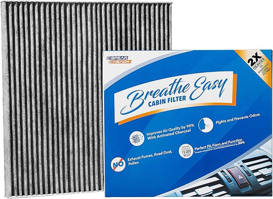 Spearhead Odor Defense Breathe Easy AC & Heater Cabin Filter | Fits 2007-12 Altima, 2009-14 Maxima, 2009-14 Murano, 2011-17 Quest Like OEM | Up to 25% Longer Lasting w/Activated Carbon (BE-173)