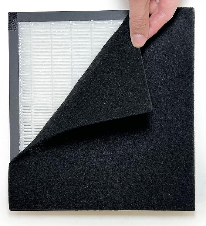 Nispira Airvantage WK01234QPC Filter Replacement For Oreck Air Purifier Air94 WK10002QPC, Plus Pet WK10052QPC True HEPA Activated Carbon 1 Set