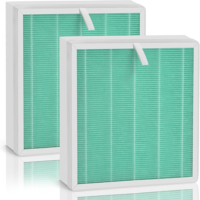 [Odor Remover]-G3 H13 HEPA Replacement Filter Compatible with AMEIFU G3 Air Puri-fier (Sferf-30) and VEWIOR A3 Air Puri-fier, G3 H13 HEPA Filter with 3-IN-1 High-Efficiency Filtration, 2-Pack