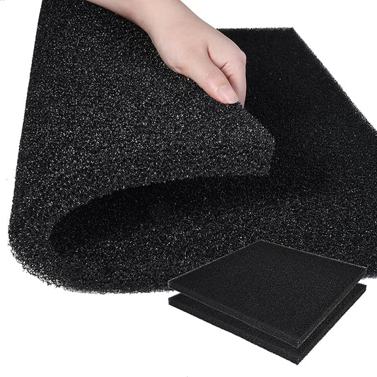 Hipanda 2 Pack Aquarium Bio Filter Sponge Pad 20"x20"x1",20PPI, Bio Filter Media Foam Pad Sponges, Cut-to-Size Open Cell Foam Sheet for Fish Tank