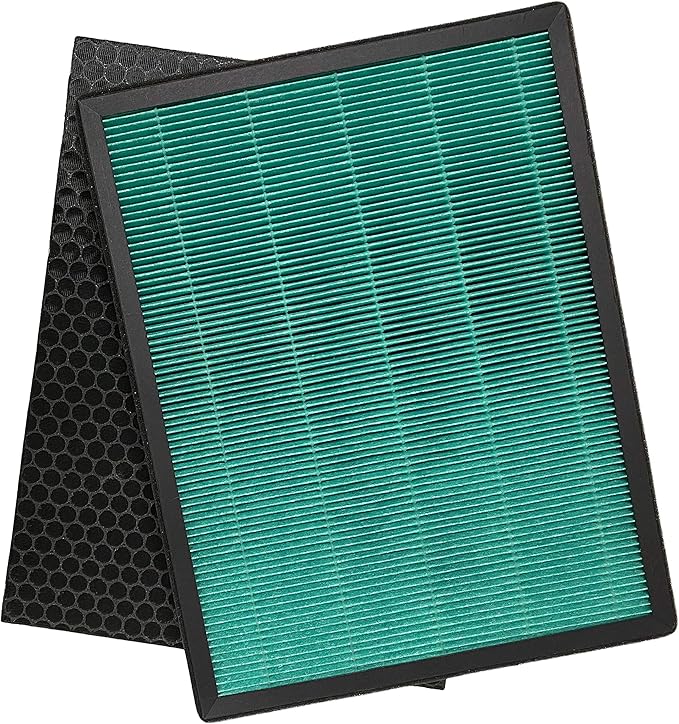 Nispira Replacement Filter for Rabbit BioGS 2.0 Ultra Quiet Air Purifier Model SPA-550A SPA-625A True HEPA Activated Carbon Pre Filter Kit Set, 1 Pack