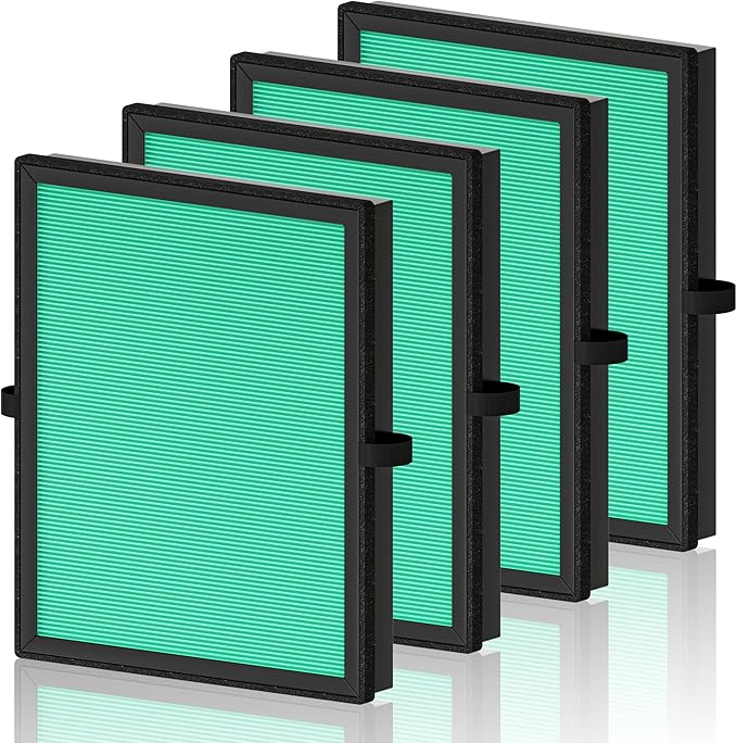 MK04 Air Filter Replacement for Aroeve MK04 MG04JH Air Purifier, 4-in-1 H13 True HEPA High-Efficiency Activated Carbon Filter, Pet Dander Version (4 Pack)
