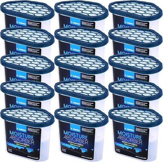 Moisture Absorber Activated Charcoal 10.5 oz/300g | Removes Moisture, Damp, Humidity & Odors | Odor Absorber | Moisture Trap for Bathroom, Closet, Kitchen & Small Spaces | Set of 15