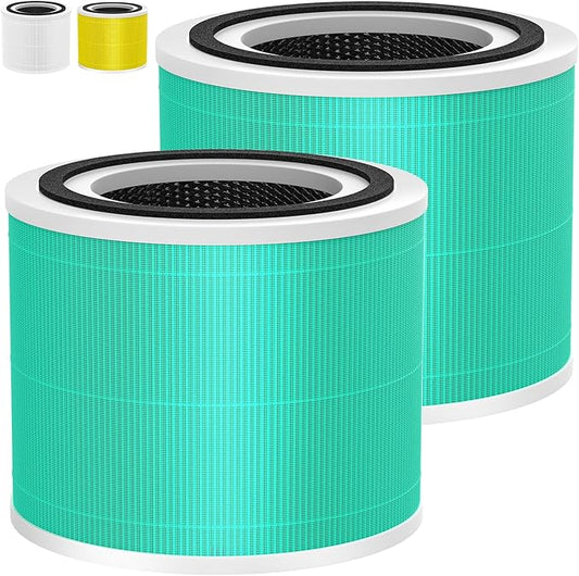 240 Toxin Absorber HEPA Replacement Filter Compatible with 240 Air Purifier, 3-in-1 HEPA Replacement with Activated Carbon Filter for 99.97% Air Pollutants, 240 HEPA Filters, 2 Pack, Green
