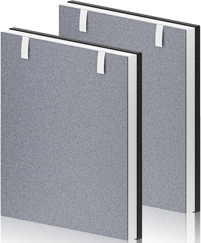 2 Pack Vital 100 Replacement Filter for LEVOIT Vital 100 Air Purifier, H13 True HEPA and High-Efficiency Activated Carbon Filter, Part Number Vital 100-RF