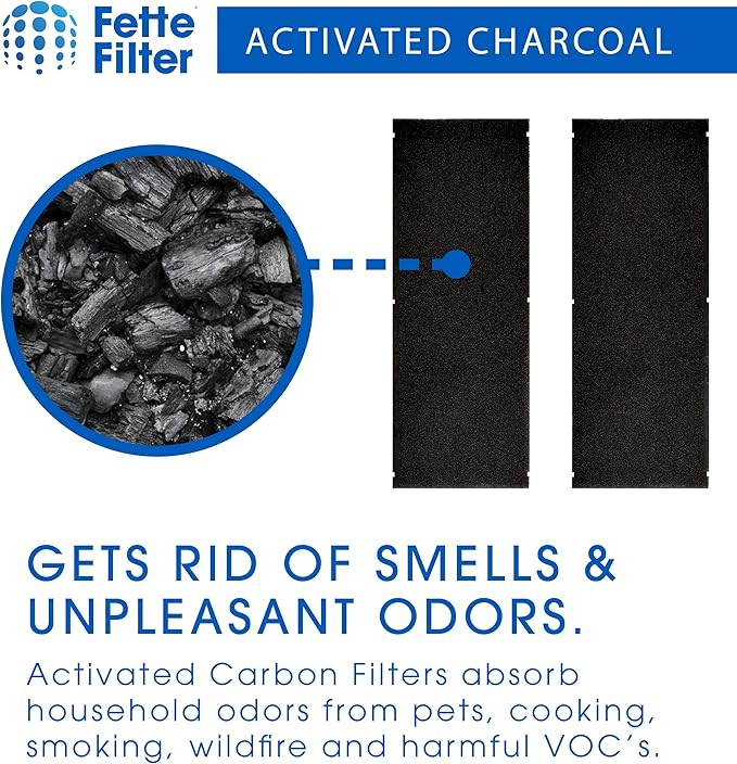 2-in-1 True HEPA Replacement Filter Compatible with Pure Enrichment PureZone Elite 4-in-1 Air Purifier (PEAIRTWR), Carbon Activated Pre-filter + True HEPA Air Filter, 2 Pack