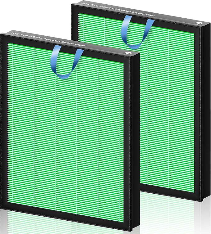 Vital 200S Toxin Absorber Replacement Filter for LEVOIT Vital 200S and Vital 200S-P Air Purifier, True HEPA and High-Efficiency Activated Carbon Filter, Vital 200S-RF-TX, 2 Pack, Green