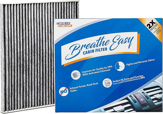 Spearhead Odor Defense Breathe Easy AC & Heater Cabin Filter, Fits Various 2013-23 Ford/Lincoln Like OEM, Up to 25% Longer Lasting w/Activated Carbon (BE-775)