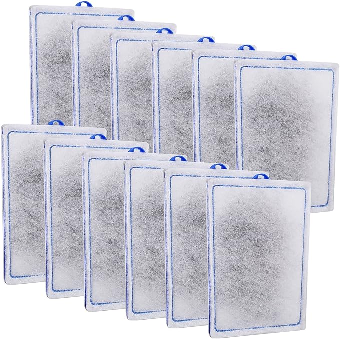 12-Pack Large Aquarium Filter Cartridges Compatible with Whisper Bio-Bag Power Filters - Assembled