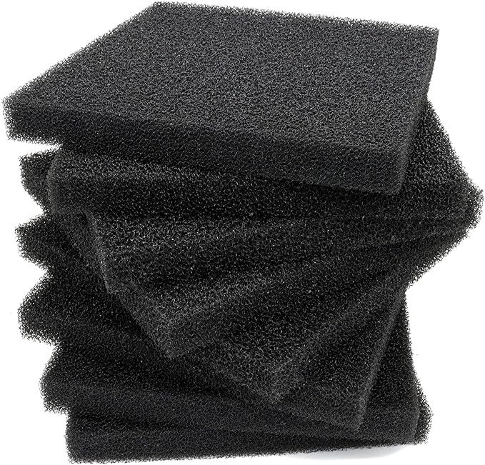 ALEGI 8 Pieces Aquarium Filter Foam Sponges Pad 9x9x1 inch, Fish Tank Bio Sponge Coarse Sheet Filter Media Pad, Cut-to-Size Foam for Pet Filters