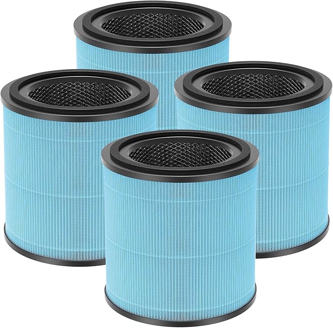 AP0601 Replacement Filters Compatible with AIRTOK Air Puri-fier, 4-in-1 Main Filters, High-Efficiency Activated Carbon Filter, AP0601-RF 4 Pack