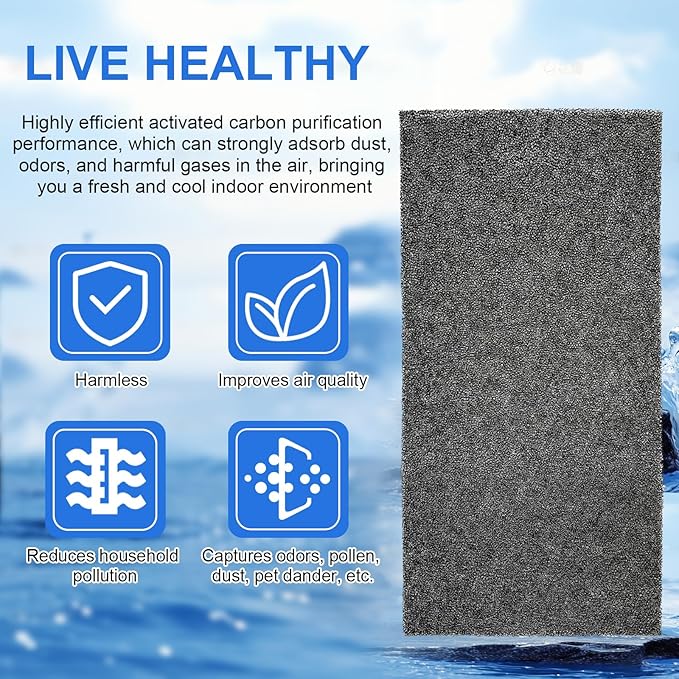 ARC-14S Activated Carbon Filter Cartridge Replacement for Whynter Portable Air Conditioners, Compatible with ARC-CF-14S,ARC-14SH,ARC-141BG and ARC-143MX Models -2 Pcs