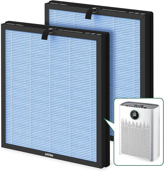 HAP603 Replacement Filter Compatible with ECOSELF HAP603 Air Cleaner Purifier, 3-in-1 HAP-603 Replacement Filter, 2 Packs, Blue