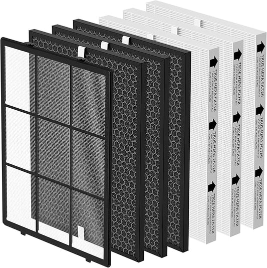116130 Replacement Filter Compatible with Winix 5500-2 Am80 Plasmawave Air Puri-Fier, 3 Premium Filters and 3 Activated Carbon Pre-Filters and 1 Washable Pre-Filter, 3 Set